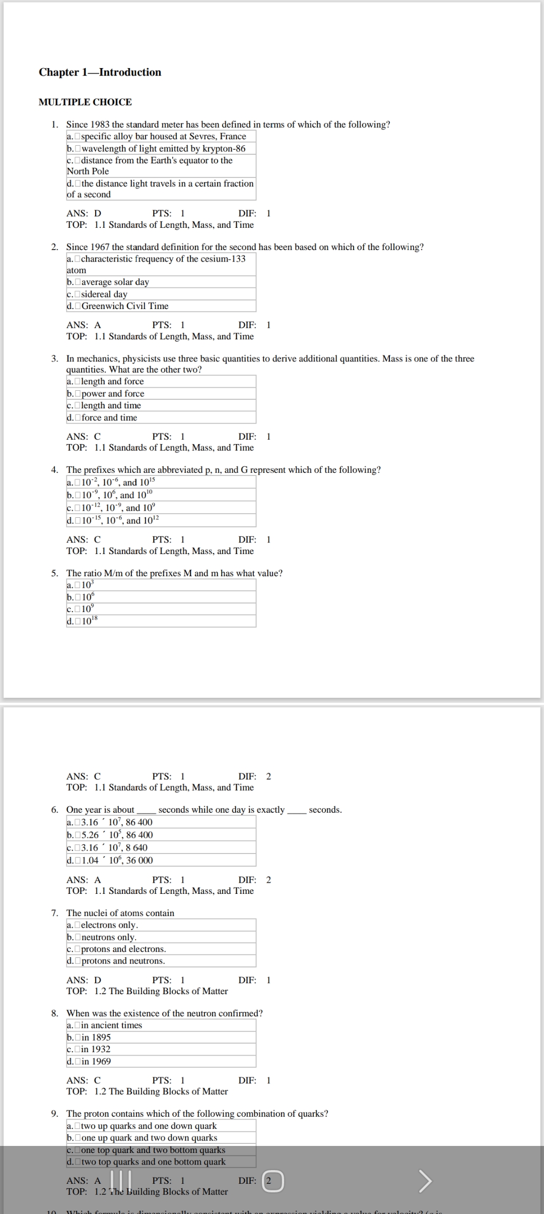 كتاب بنك أسئلة  للفيزياء المؤولف سيروي لاختبار الرخصة المهنية ليس مترجم 